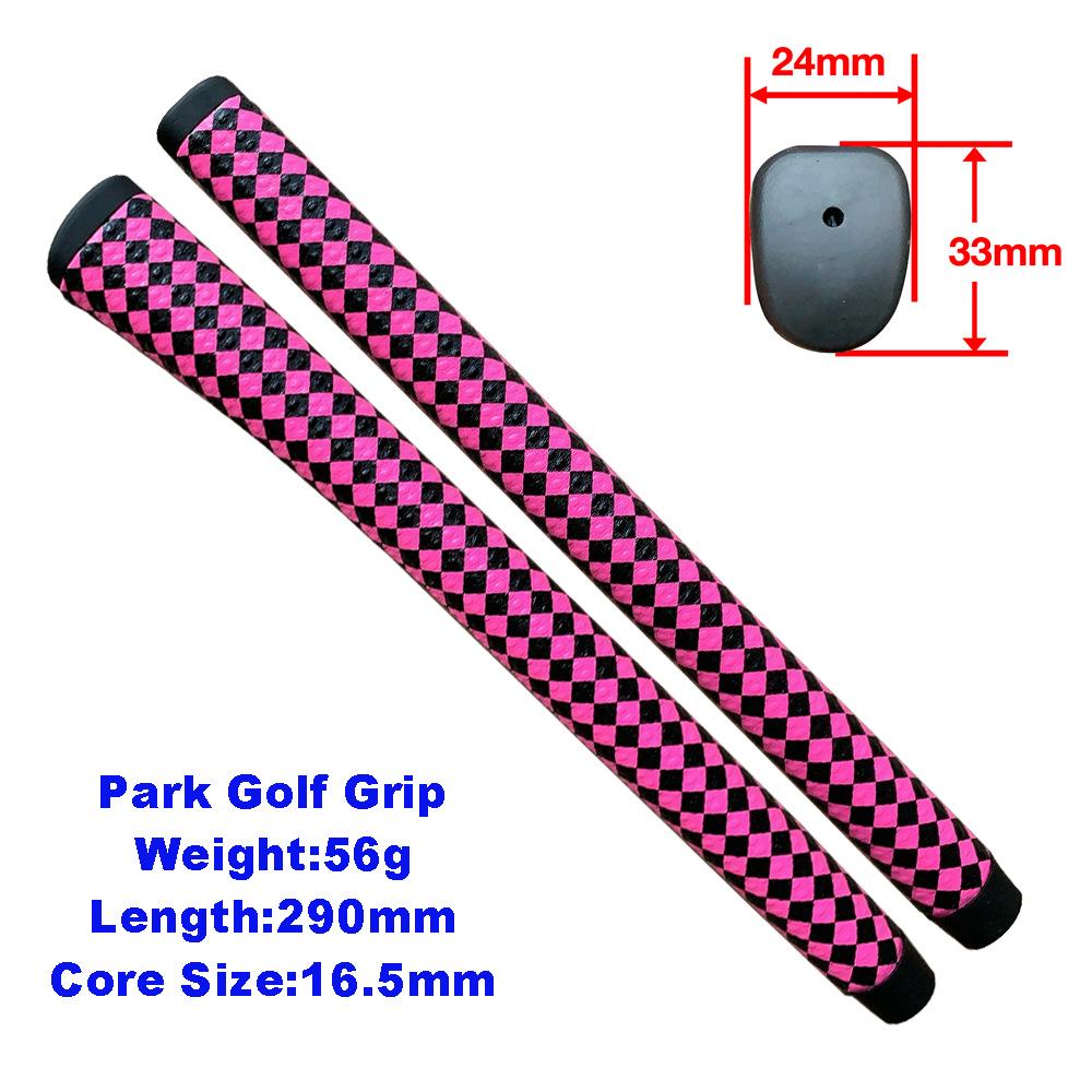 Lightweight Suede Anti-slip Silicone Park Golf Grips, Customizable Design розовый с черным цветом
