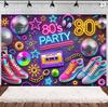 Retro Powrót do lat 70. 80. 90. Tło Neonowy Graffiti Taśma Disco Tło Impreza Urodzinowa Impreza Przyjaciół Dekoracja Studia Fotograficznego