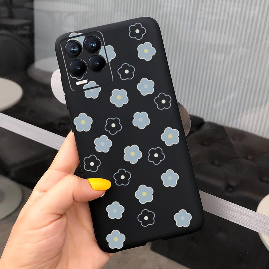 For Realme 8 Case Lavender Sunflower Silicone Back Cover For Realme 8 Pro 8i Realme8 4G RMX3085 Soft TPU Phone Case Luxury Coque
