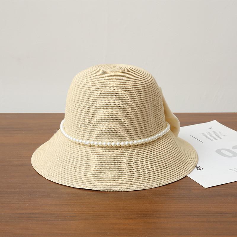 

Vintage Straw Hat Women Sun Protection Breathable Summer Beach Hat Wide Brim Stylish For Vacation бежевый