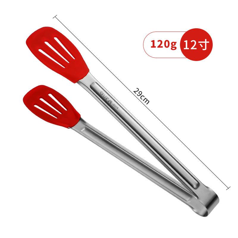 Silicone Hollow Head BBQ Tongs Bread Steak Clips Nonstick Meat Salad Clamp for Home Cooking Utensils Kitchen Accessories