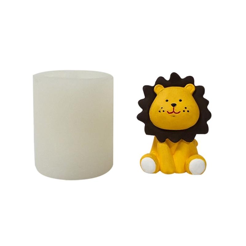 Antihaft Niedlicher Löwe Hase Bär Harzform Tier Duftkerze Silikonform DIY Seife Gips Handwerk Ornamente Werkzeug