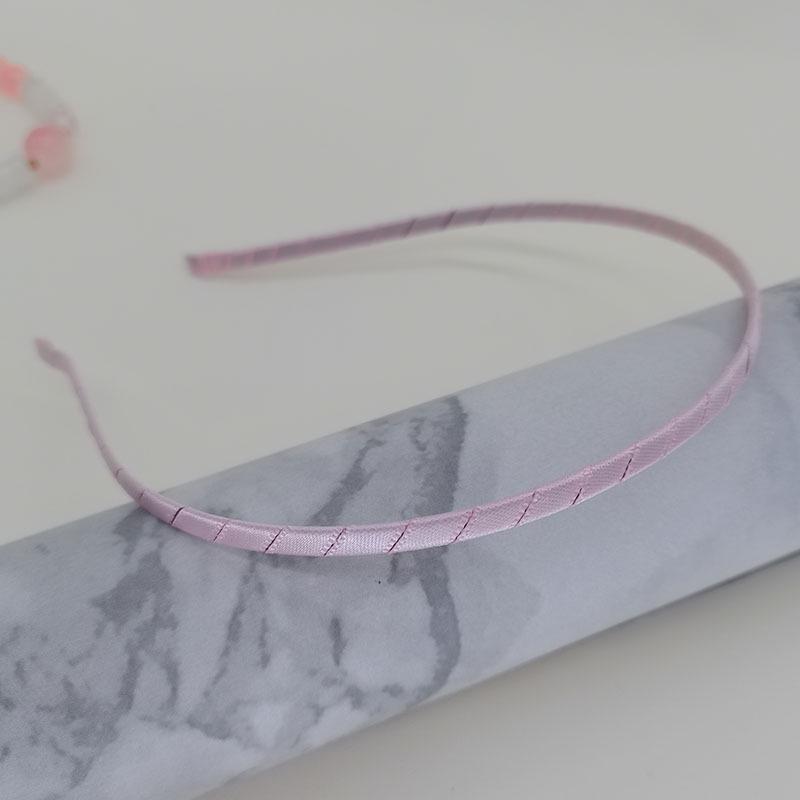 

5mm Fabric Wrapped Headband: DIY Handmade Colored Ribbon Buckle Metal Hair Accessory