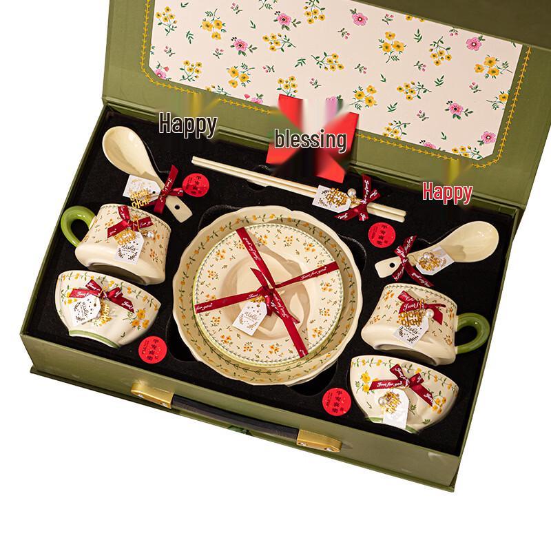 European Bone China 14-Piece Dinnerware Gift Set