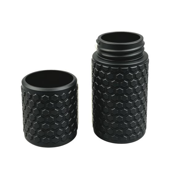 3D Printed Cotton Swab Storage Box, Mini Dustproof Spiral Cap Organizer, Honeycomb Appearance Container for Travel Cosmetic Bags Small Item