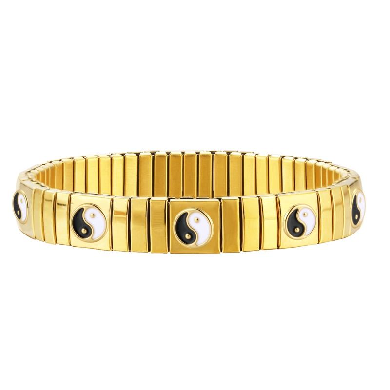 Mode Katzenpfote Hund Kirsche Italienische Charms Armband Edelstahl Elastisch Klobig Punk Armreif Herren Damen DIY Schmuckherstellung Geschenke