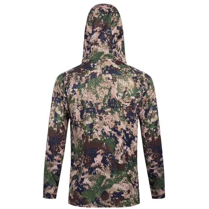 Mens Quick-Dry Breathable Mesh Hunting Fishing Sun Protection Shirt Outdoor Activities Fall Winter