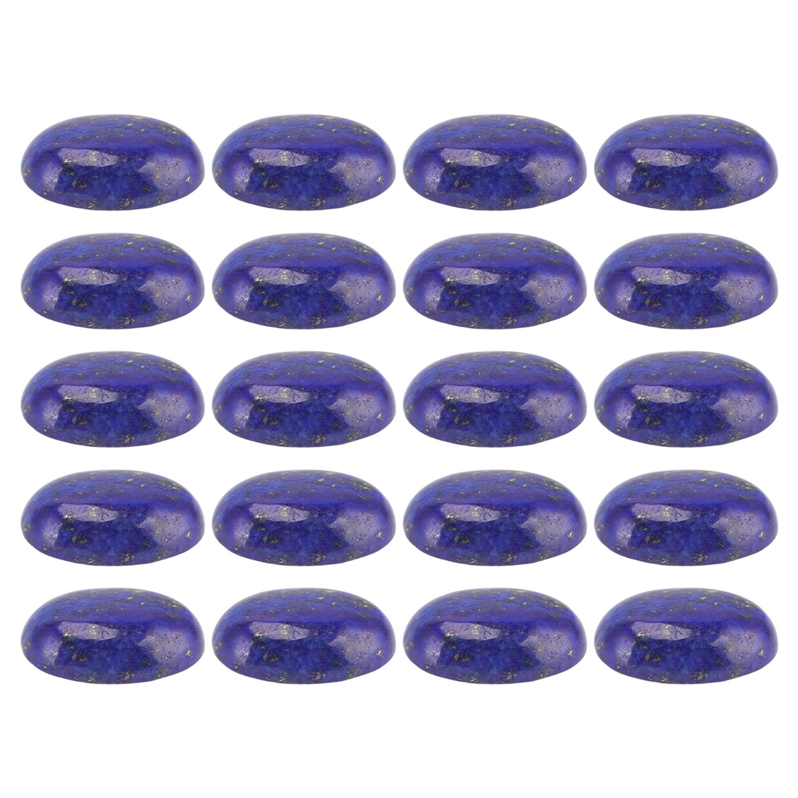 

20 шт. Овальный кабошон с плоской задней стороной Ляпис-лазурь Изысканное кольцо Ожерелье Сделай сам Каменная бусина для изготовления ювелирных изделий