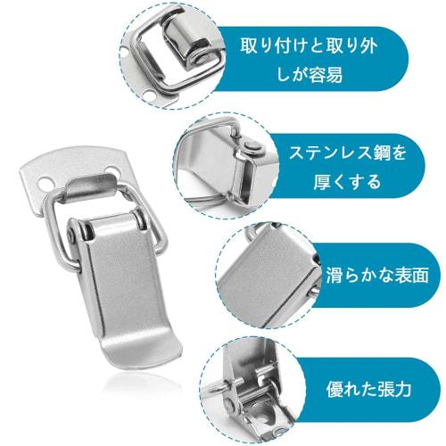 Snap Lock [10-Pack] Stainless Steel Toggle Latch, Screw-in Security Lock, Drawer Latch