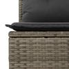 VidaXL Salon de Jardin avec Coussins 11 pcs, Canapés de Terrasse, Ensemble de Meubles de Patio, Mobilier d'Extérieur, Gris 3227187