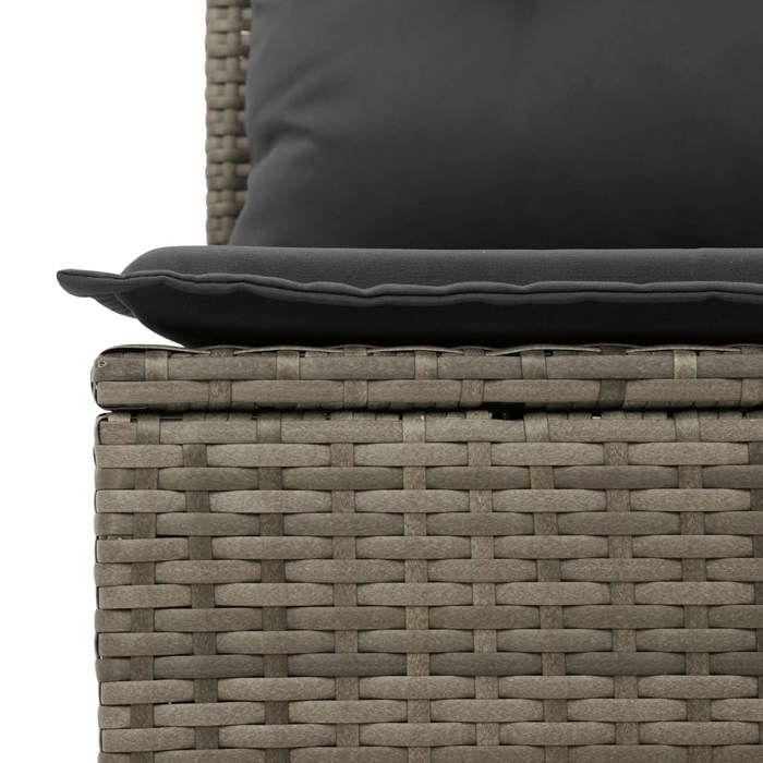 VidaXL Salon de Jardin avec Coussins 11 pcs, Canapés de Terrasse, Ensemble de Meubles de Patio, Mobilier d'Extérieur, Gris 3227187