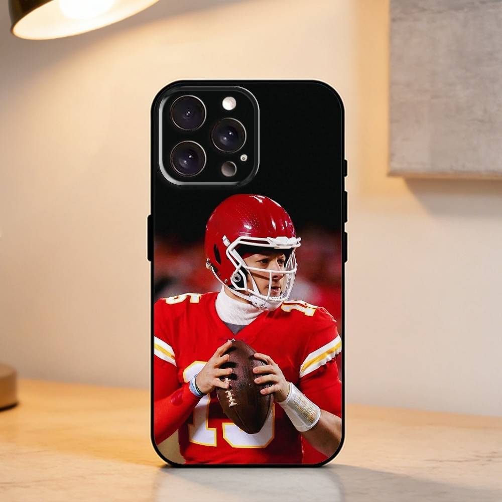 A-American Football P-Patrick Mahomes   Phone Case For iPhone 17,16,15,14,13,12,11 Plus,Pro Max,XS,Soft Silicone Black Cover