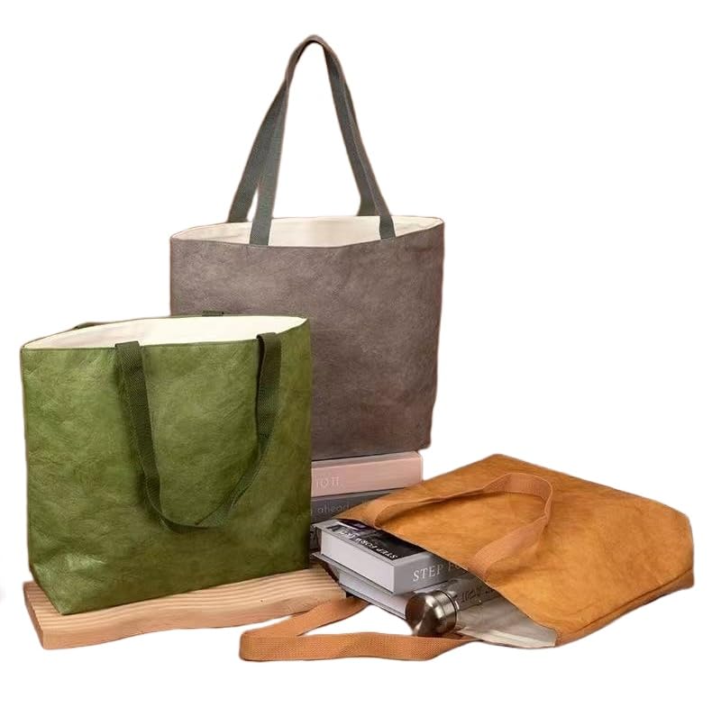 Женская сумка-тоут Grain&Form, Экологичная сумка для покупок, Холст, Большая вместимость, Легко складывается, Стильная, Водоотталкивающая, Легкая (Серый) [Использовал]