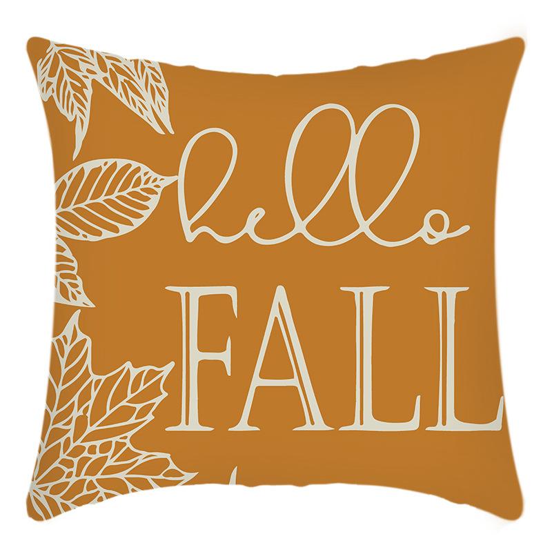 New Thanksgiving Series Pillow Cover Letter Sunflower Print Cushion Home Sofa Cushion Cover