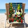 Asciugamano da Spiaggia Ultra Morbido a Tema Shrek, Ideale per Piscina - Campeggio, Immersioni - Essenziale da Viaggio Perfetto, Asciugamano da Spiaggia Vivace.