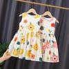 Hochwertiges ärmelloses Baumwoll-Sommerkleid für Mädchen - Stilvoller Prinzessinnen-Weste-Rock
