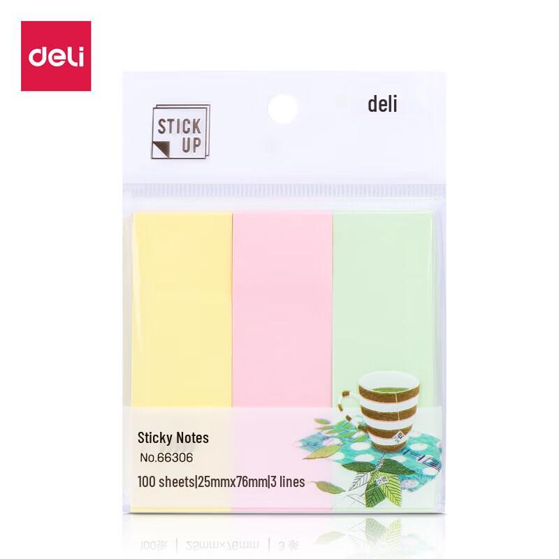 Deli 66306 Mixed Memo Sticky Notes - 5-Pack