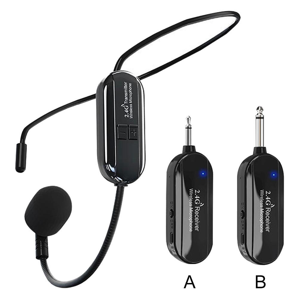 2.4G Wireless Microphone Headset Wireless Headset & Handheld 2 in 1 Mic Head Handheld Mic 2 in 1 for Teach Outdoor Speech