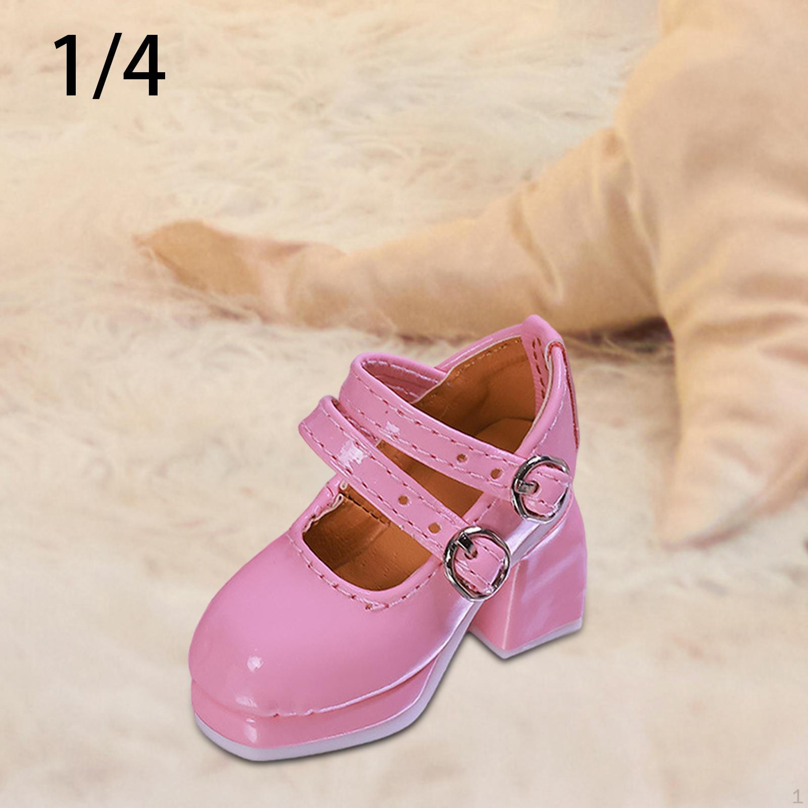 

1/4 Женская фигурка Обувь Миниатюрная Креативная, Прочные, Аксессуары для Кукол, Одевание Кукол, Квадратный Носок розовый