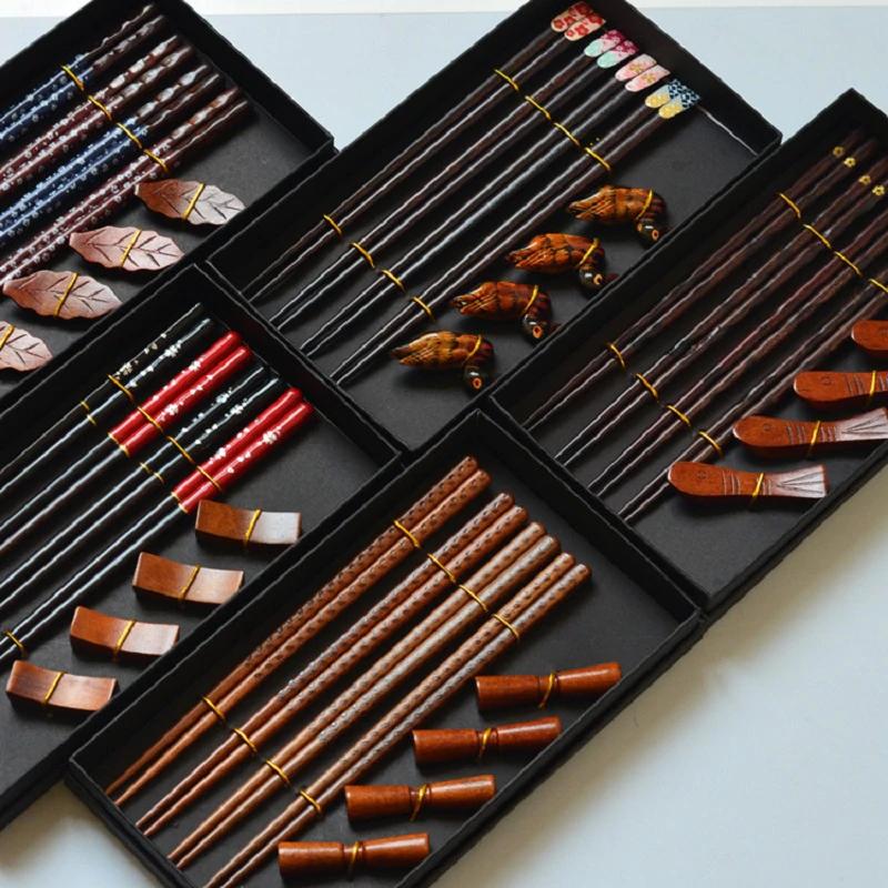 Elegant Set of Sushi Chopsticks with Stands