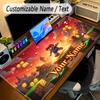 Large Mouse PadSuper Mario Custom Name Text Personalized Desk Mat Non Slip Gaming Pad