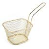 French Fry Serving Baskets, Stainless Steel Fry Basket, Mini Square Chicken Wings Holder, for Restaurant Cafe Table Food Serving