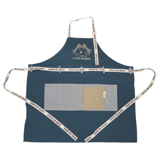 Watanabe 11 Cats Apron Hickory 81cm Cotton NK-7239