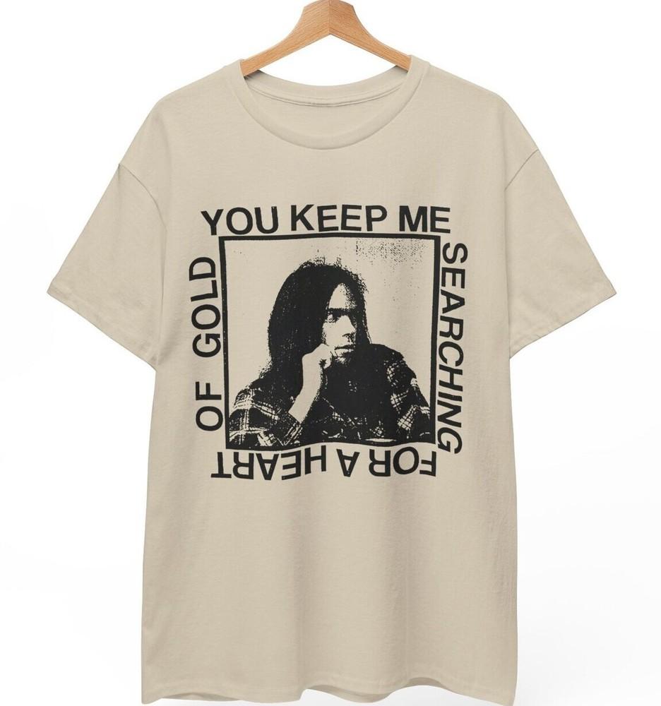 Neil Young T-shirt, Vintage 1974 Neil folk music Rock Rust Band Unisex T-shirt Unisex T-Shirt M