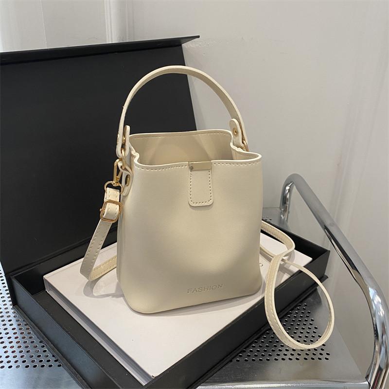 Chic Stylish Pu Leather Bucket Bag For Women With Comfortable Single Shoulder Strap StyleD