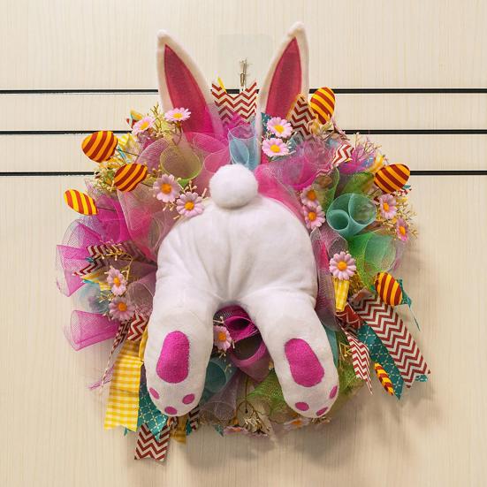 Easter Bunny Ear Butt Decoration Outdoor Yard Lawn Patio Pathway Spring Rabbit Ears Butt Garden Stake Ornament