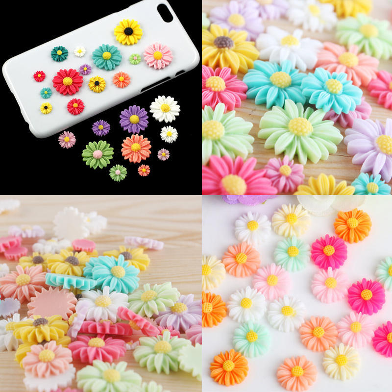 25 x Pink Sun Flower resin buttons 21mm scrapbooking etc. Crafts