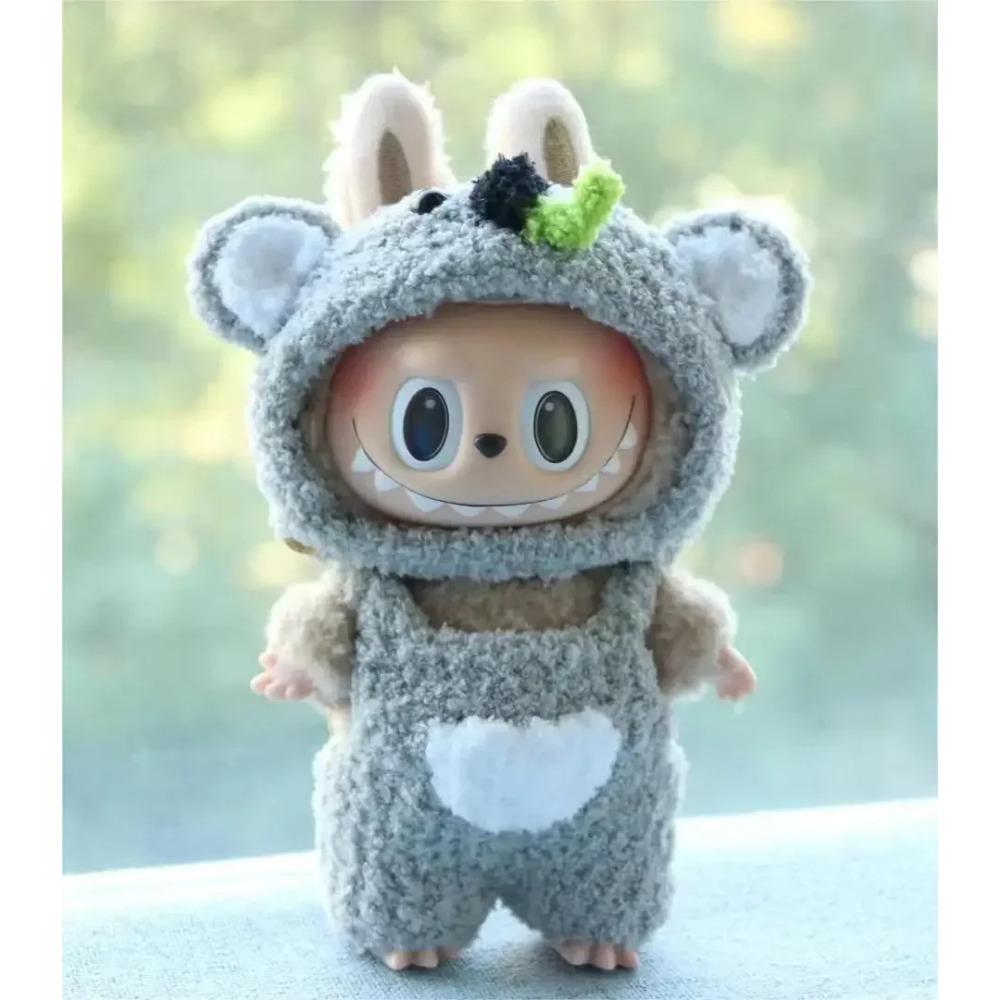 New 17cm Labubu Inventory Cute Fashion Clothing Accessories Labubu Headband Scarf Decoration Bubble Doll Clothing Birthday Gift