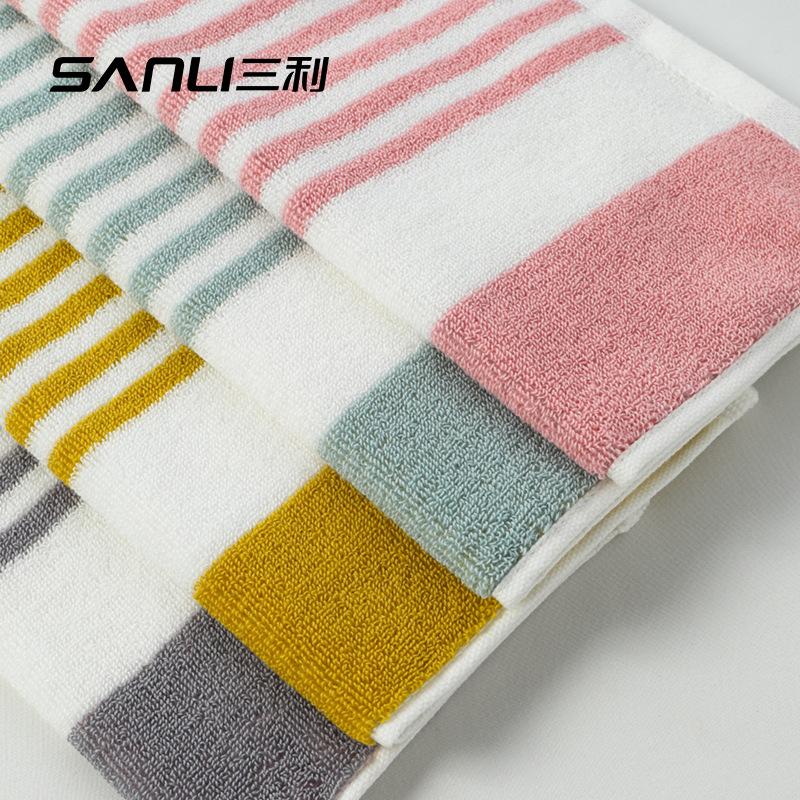 Towel new fashion AB version dyed hand towel absorbent yarn soft children's pure cotton square towel