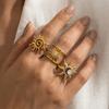 Metal Smooth Sun Ring Spiral Hand Ornament Europe America Style Finger Rings  Dating