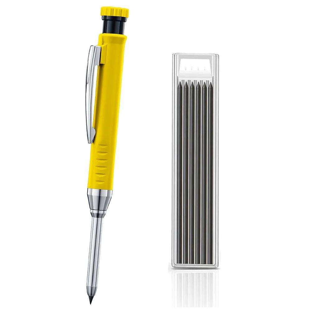 2.8mm Solid Carpenter Pencil Mechanical Pencil with Built-in Sharpener Carpentry Long Head Carpenter Pencil Stationery Supply