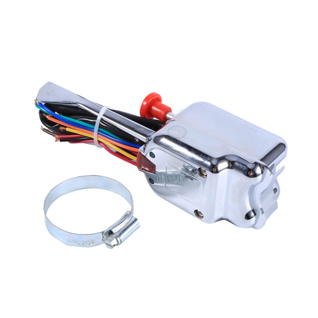 12V Universal Chrome Street Hot Rod Turn Signal Switch For Ford for Buick Car Accessories