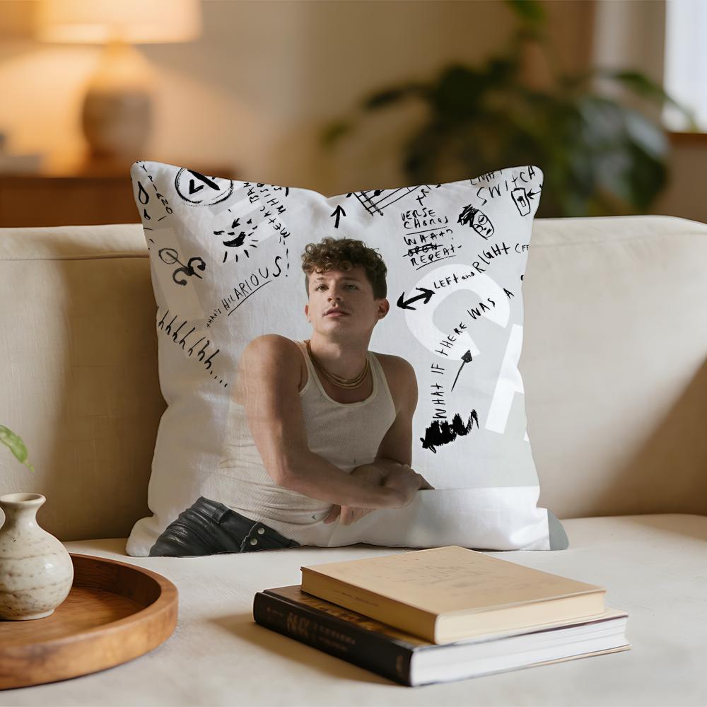 Heißer Sänger CCharlie PuthS Kissenbezug Kurzer Plüschkissenbezug für Bett Sofa Auto waschbar
