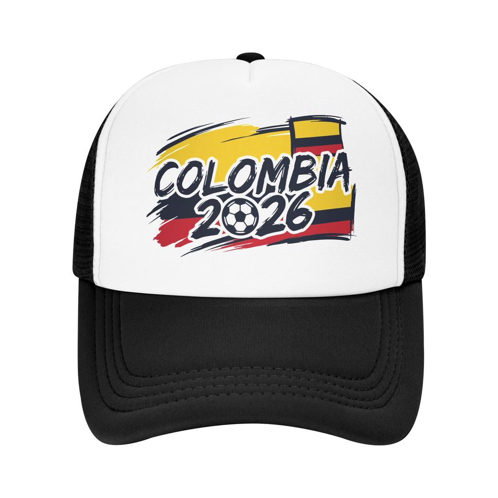 Kolumbien Fußballspiel Netz-Baseballkappen Unisex Sonnenhüte USA Kanada Mexiko Fußballkappen Verstellbare Sommer-Trucker-Kappen