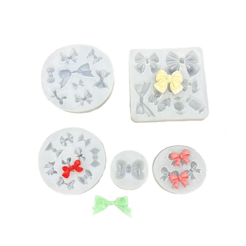Multifuntional Silicone Crafting Mold Bowknot Shape Pendant Molds Suitable for Epoxy Resin Crafts and Decorative Pendant