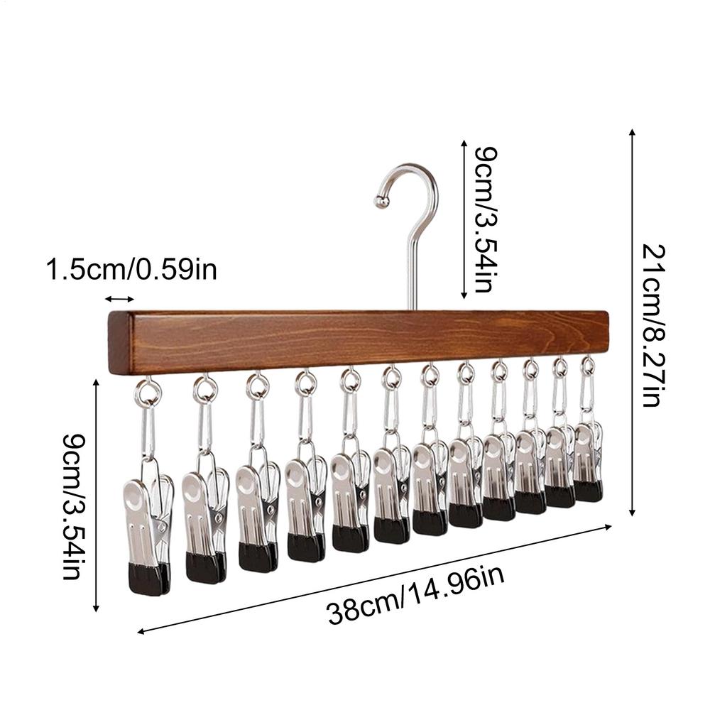 Hangers Portable 12-Clip Hanger Baseball Hat Hook Sock Rack Towel Hanger Clip Pant Hanger Organizer For Closet Hanging Organizer 1890₽