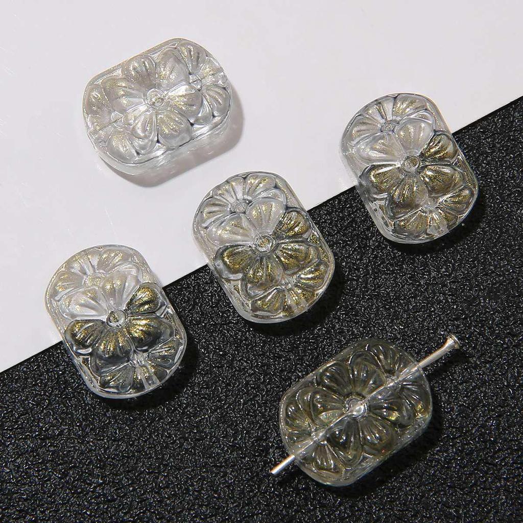 Handmade Glass Flower Beads Bracelet & Necklace Supplies