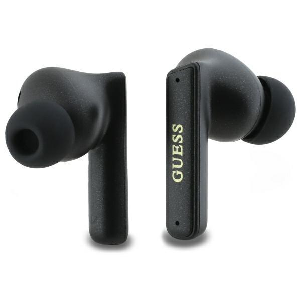 Guess Słuchawki Bluetooth Gutwst88Mctgk  Tws + Stacja Dokująca Czarny/Black Capsule Printed Logo