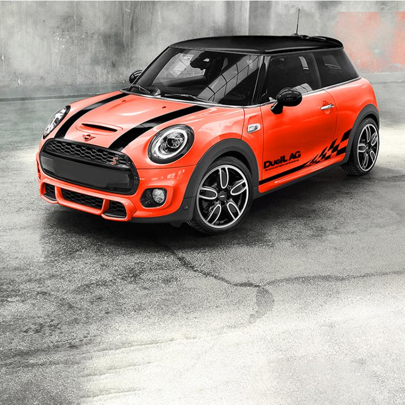 2 Pezzi Adesivi Decorativi Body Skirt Vita Laterale Portiera Auto Per MINI Cooper Clubman F54 F55 F60 R55 R56 R60 Countryman Accessori