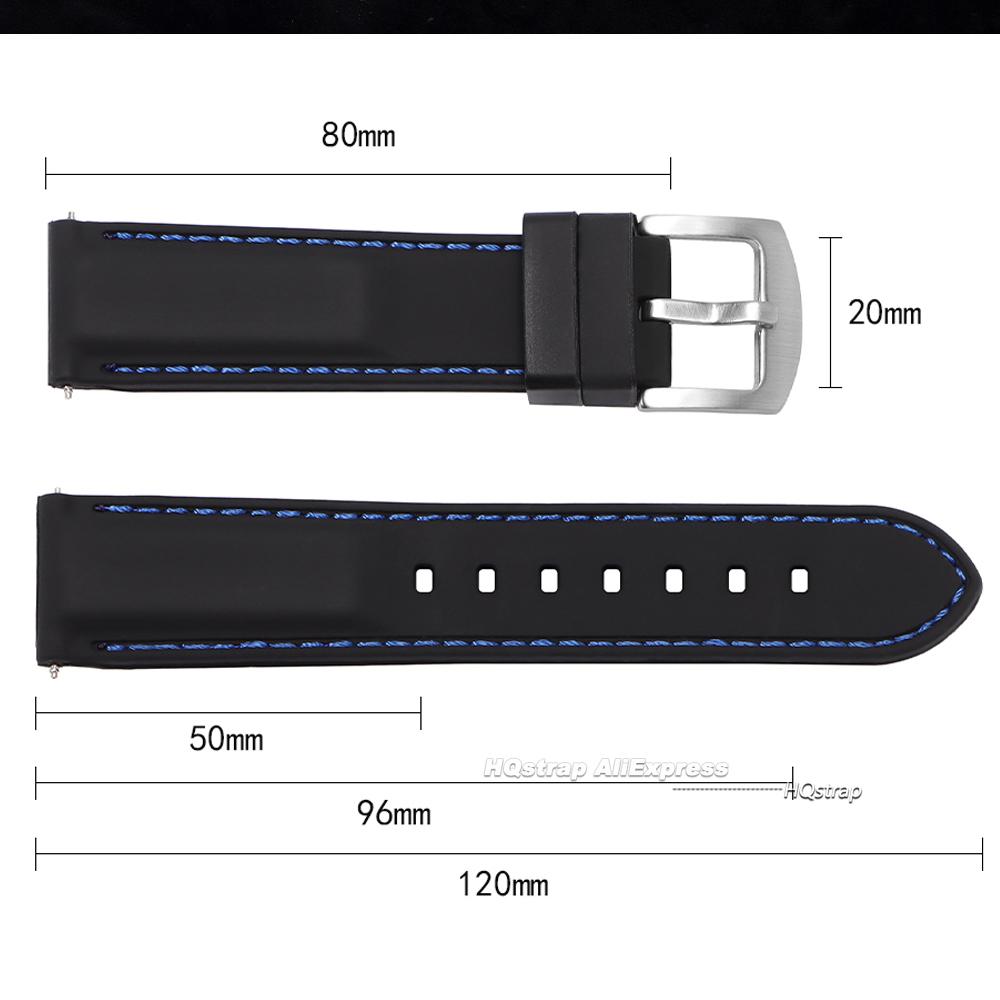 New Rubber Watch Strap 18mm 20mm 22mm 24mm 26mm Universal Replacement Bracelet Soft Waterproof Silicone Band for Men Women Belt
