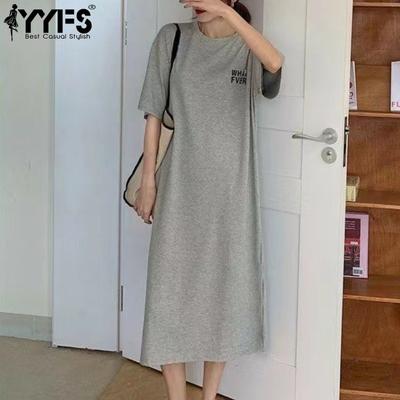 Women's Fashion Summer Spring 1/2 Sleeves O-Neck Loose Waistline Casual Dresses