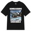 Italian Brainrot Tralalero Tralala Tung Tung Tung Sahur Bombardiro Crocodilo Funny Meme T-shirt Men Women Fashion Loose T Shirts