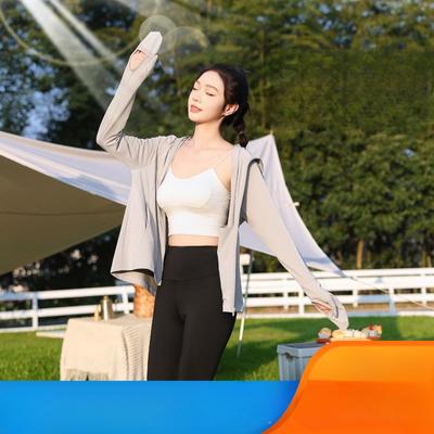 Kühlung und Sonnenschutz Damen Reitmantel, Leicht und Atmungsaktiv mit Daumenloch-Design