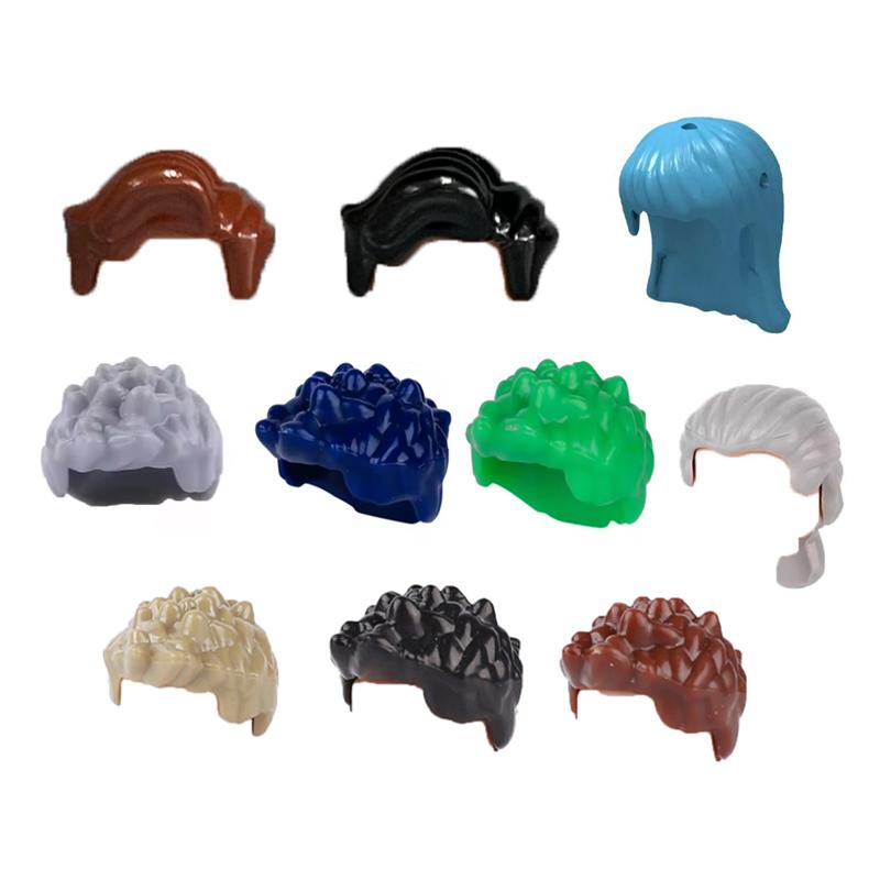 MOC City Building Blocks Procurement Products Body Character Accessories Colorful Hair Mini Bricks Compatible Toys Gift K075 DIY