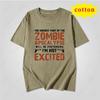 Dark Style Zombie Apocalypse Text Printed Tshirt Fun Dark Style Unisex Loose Short Sleeved Shirt