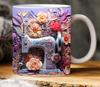 Sewing Machine 3D Flat Sewing Machine Ceramic Coffee Mug Tea Cup Europe, America Germany France